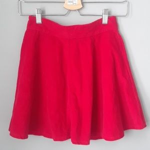 Red velvet skirt - size 36